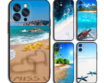 Sea Sky Sandy Beach Art Case for iPhone & Samsung – Protective and Stylish - Fits Most Models - Unique Printed Design