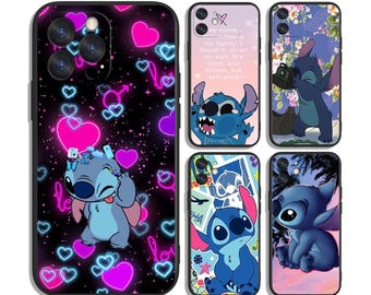 Stitch Space Misfit z dużymi, uroczymi oczami etui na iPhone'a i Samsunga – ochronne i stylowe – pasuje do większości modeli – wyjątkowy nadrukowany wzór