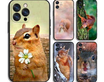Squirrel Cute Animal Case for iPhone & Samsung – Protective and Stylish - Fits Most Models - Unique Printed Design
