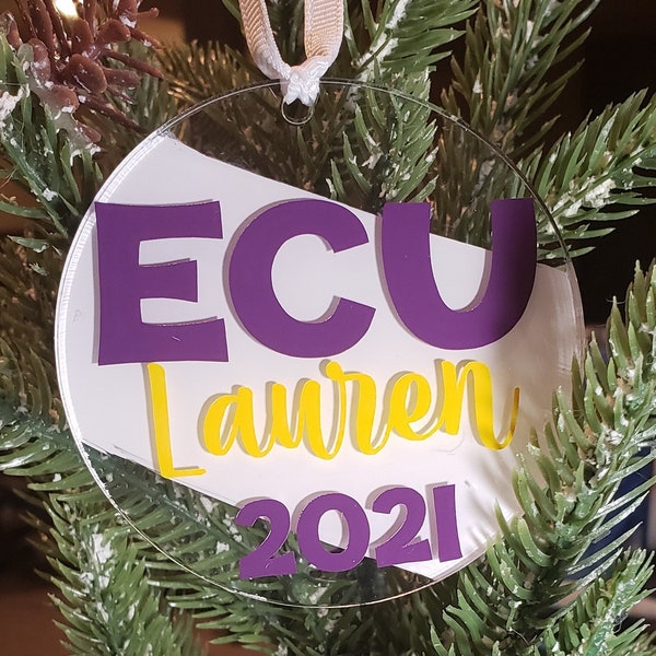 ECU/East Carolina University/Ornament/ Comes with ECU sticker