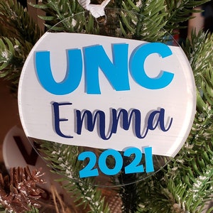 UNC/University of North Carolina/Tarheels/Ornament/Comes with a UNC sticker