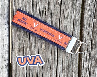 UVA/ University of Virginia/Cavaliers/ Key Fob/keychain/Comes with a UVA sticker