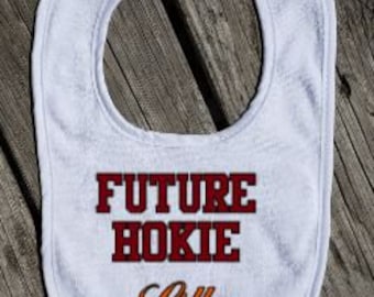 Personalized Future Hokie Bib/VA Tech Bib/Virginia Tech Bib