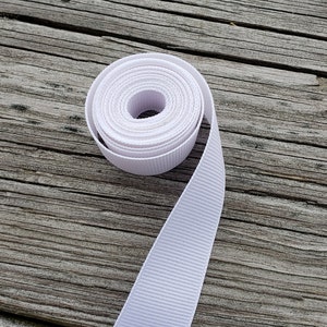 white grosgrain ribbon 1 inch