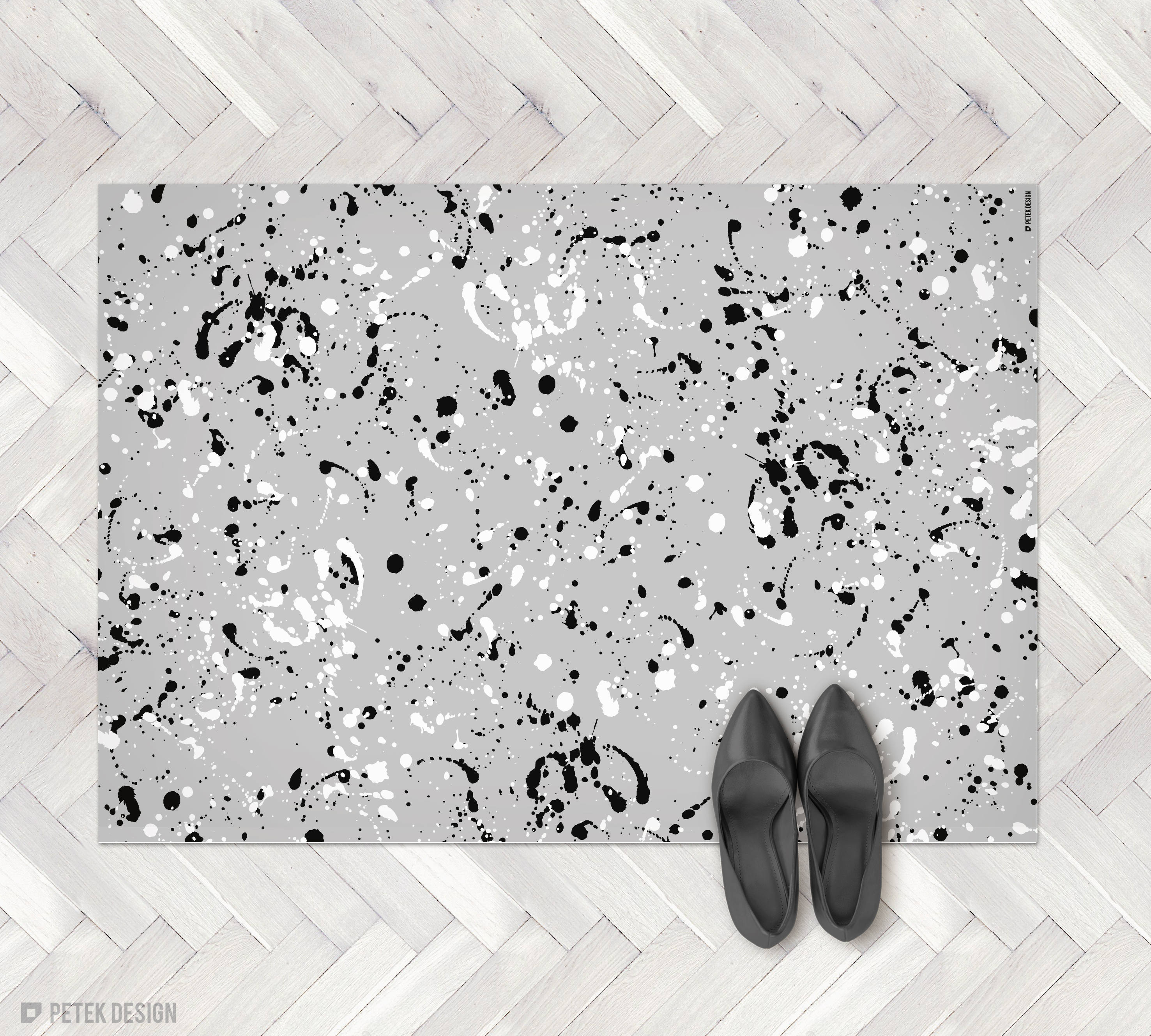 Modern Paint Splash Rug Etsy