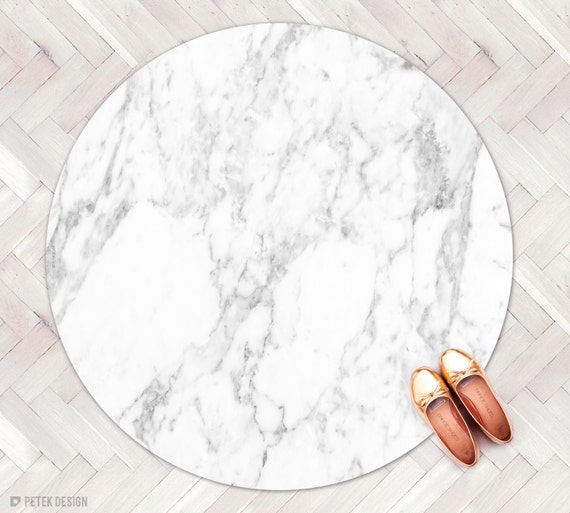 Carrara Marmor Teppich Kuche Teppich Runder Teppich Etsy