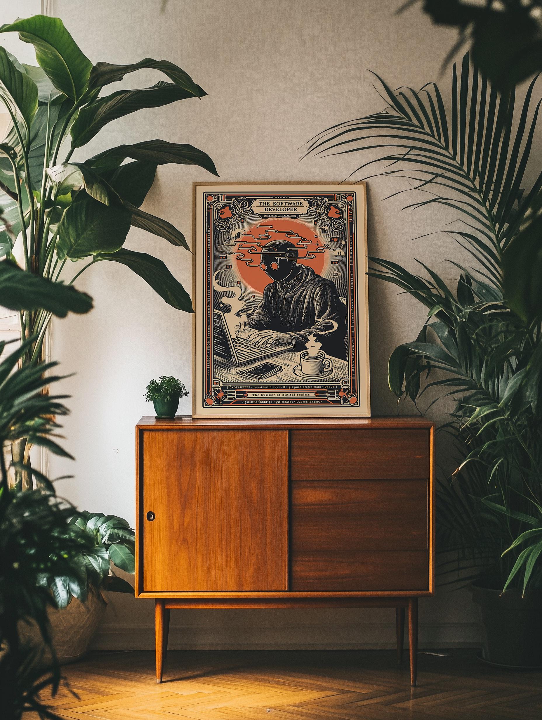 The Software Developer Tarot Poster, Digital Mystic Artwork for ...