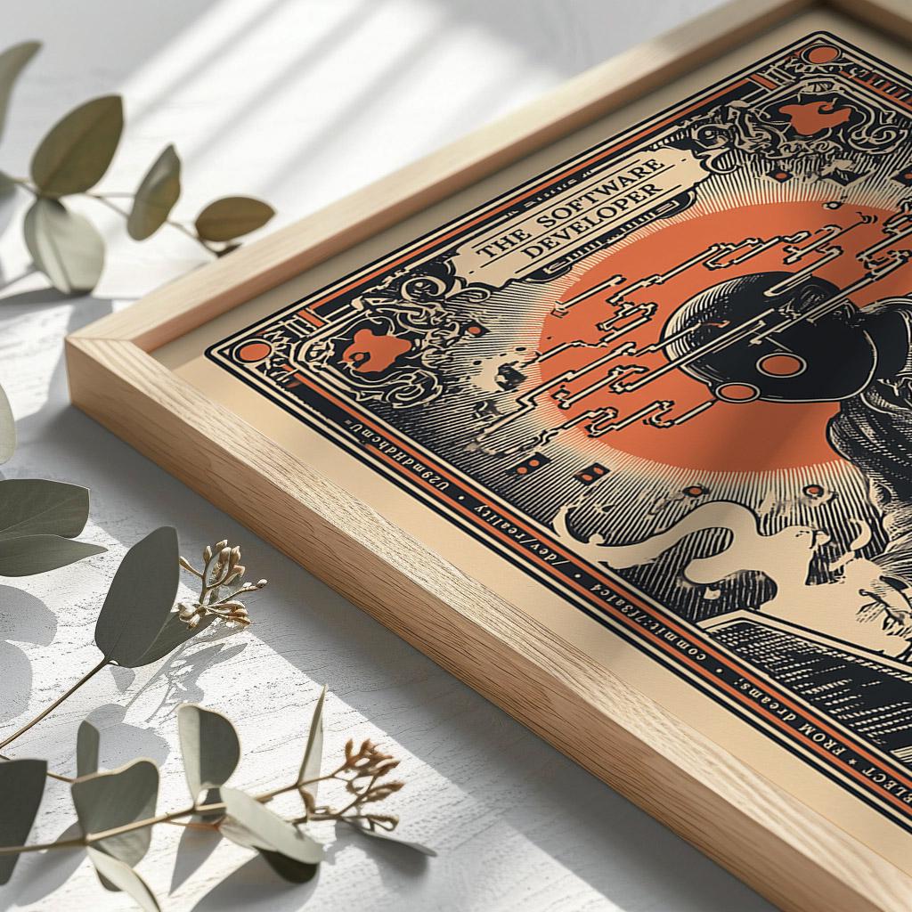 The Software Developer Tarot Poster, Digital Mystic Artwork for ...