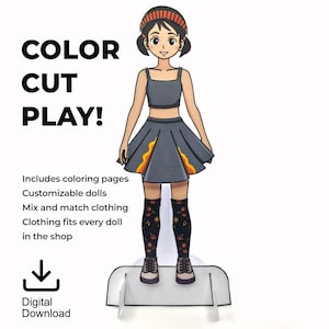 Printable Paper Dolls | Busy book | Quiet Time Activity | Coloring Pages | Imagination Game |  Educational Printables | PDF | Cut-Out Dolls