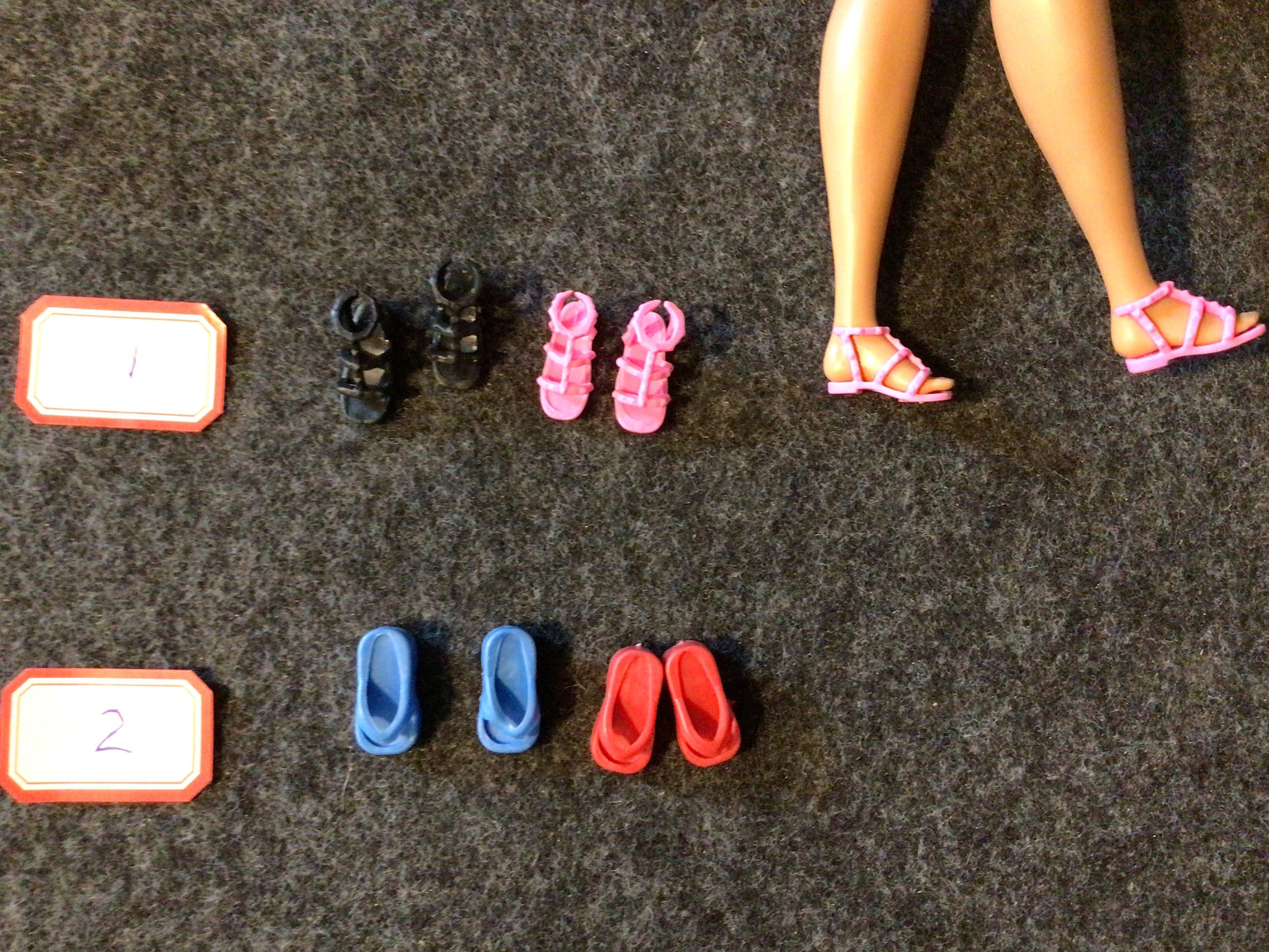 2 pair of Curvy Doll shoes STYLE 2 runs small check picture!