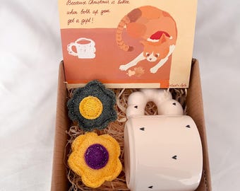 Caja Merry Meows – Set de regalo de edición limitada CatNat × Ayla para gatos y amantes de los gatos