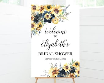 Sunflower Bridal Shower Welcome Sign, Bridal Shower Decor, Foam Board Sign