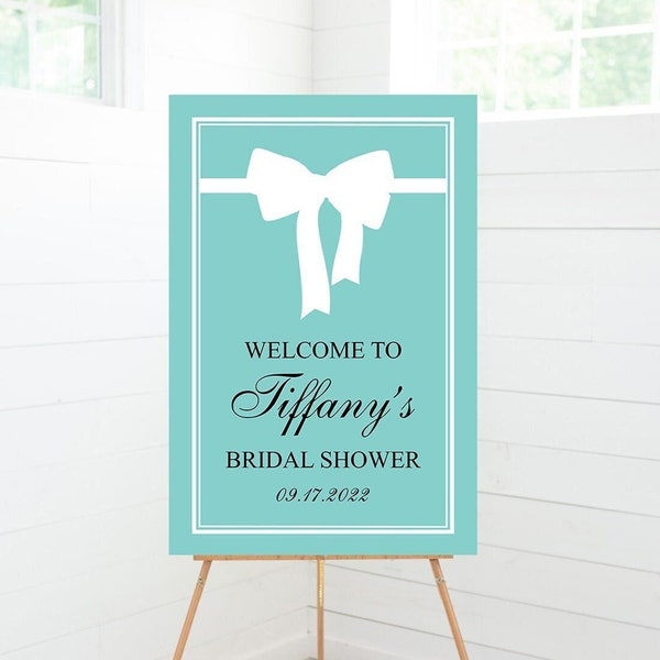 Breakfast at Tiffany's Bridal Shower Welcome Sign, Bridal Shower Decor, Foam Board Sign