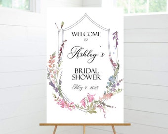 Wildflower Bridal Shower Welcome Sign, Bridal Shower Decor, Foam Board Sign