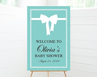 Breakfast at Tiffany's Baby Shower Welcome Sign, Baby Shower Decor, Foam Board Sign