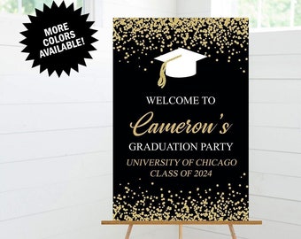 Graduation Party Welcome Sign, Class of 2024 Decor, High School Grad, College Grad, Foam Board Sign