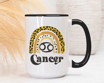 Cancer Mug, Birthday Gift, 15 oz Cancer Sign Cup, Gift for Her, Gift for Him