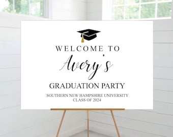 Graduation Party Welcome Sign, Class of 2024, Graduation Decor, Foam Board Sign