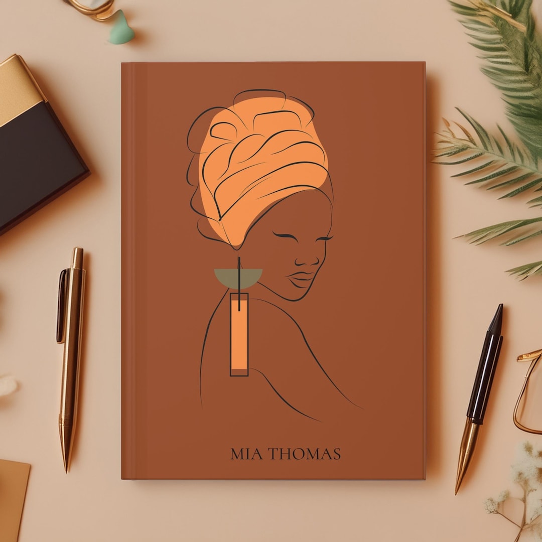 Personalized Black Woman Journal, Beauty & Strength Notebook, Christmas ...