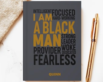 Diario inspirador para hombres negros. Regalo de graduación para hijo, hermano, papá, Día del Padre o cumpleaños.