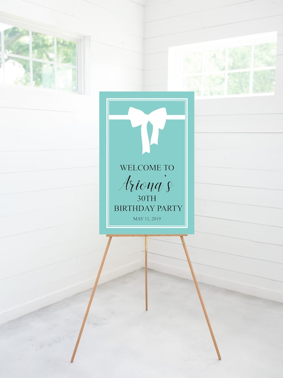 Breakfast At Tiffany S Birthday Party Sign Birthday Etsy