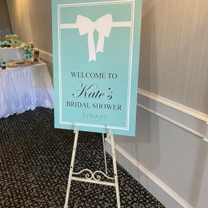 Breakfast at Tiffany's Bridal Shower Welcome Sign, Bridal Shower Decor, Foam Board Sign image 2