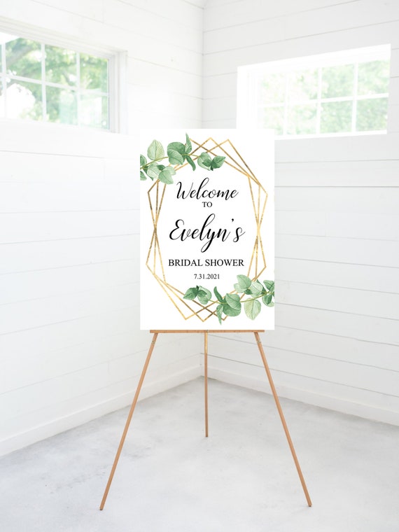 Greenery Bridal Shower Sign, Bridal Shower Decorations, Printed