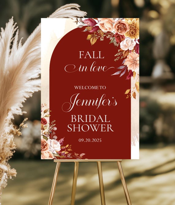 Fall in Love Welcome Board
