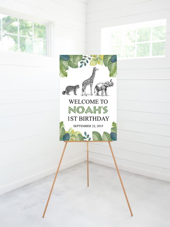 Safari Animals Birthday Party Welcome Sign, Birthday Decorations, Foam Board Sign by Honeyprint LLC | Catch My Party Safari Animals Birthday Party Welcome Sign, Birthday Decorations, Foam Board Sign by Honeyprint LLC | Catch My Party