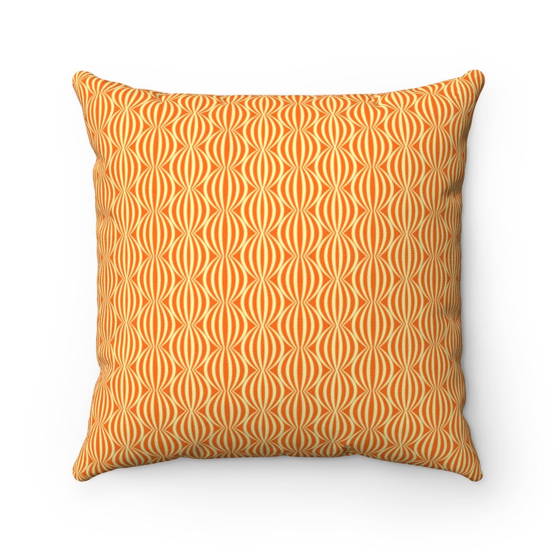 Decorative Orange Pattern Throw Pillow Contemporary Home Etsy