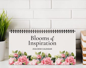 2026 Inspirational Floral Desk Calendar, Office Decor