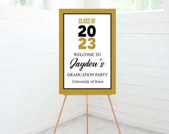 Graduation Welcome Party Sign, Class of 2024, Graduation Decorations, Foam Board Sign