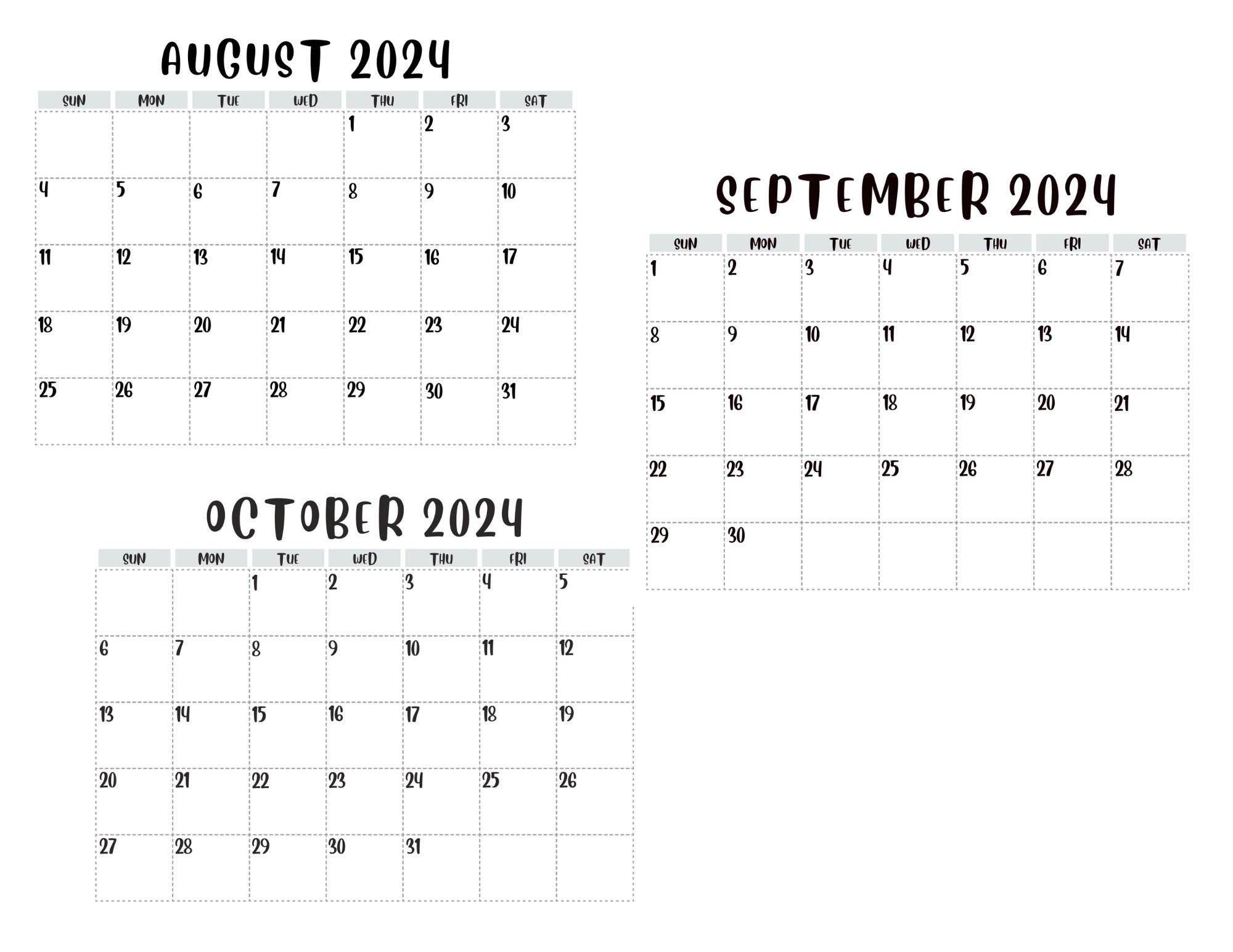 august-2024-thru-october-2024-calendars-august-2024-calendar-september-2024-calendar-october-2024-calendar-school-planner-office-etsy