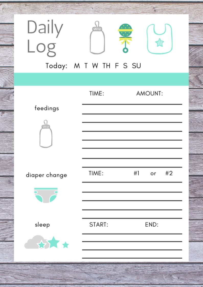 baby-daily-log-printable-baby-checklist-baby-chart-routine-etsy