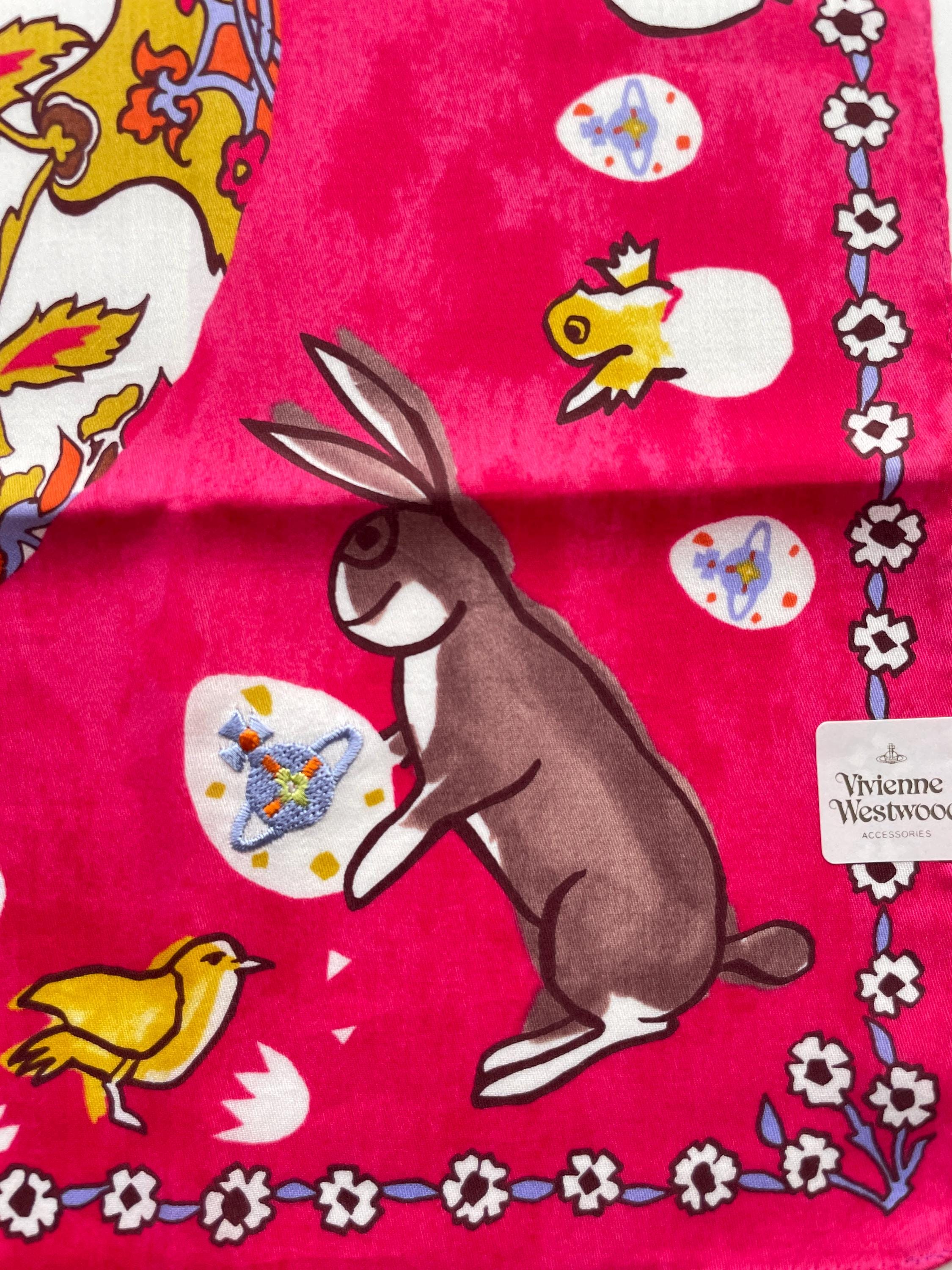 Vintage Vivienne Westwood Cotton Handkerchief, Neckerchief, Ornate