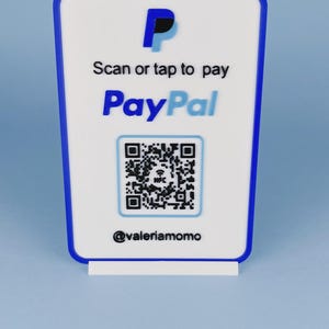 Zahlstation PayPal, Google Bewertungen, YouTube, Facebook, Instagram, TikTok, Venmo, Etsy, etc + NFC + QRcode, KOMPLETT INDIVIDUALISIERBAR!