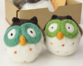 Craft Kit For Adults, Needle Felting Kit For Beginners, DIY Kits For Adults, Owl Felting Kit, Wool Felting Kids Kit, Mothers Day Gift, Hobby