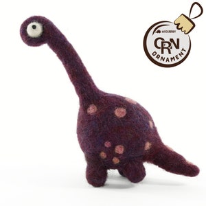 Felt Dinosaur, Wool Dino Ornament, Dinosaur Gifts, Felted Dinosaur Nursery, Felted Animal Ornament, Needle Felted Toy, Kids Wool Ornament