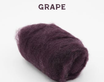 Corriedale Wool Grape – Premium Wool Roving for Needle Felting & Crafts | Woolbuddy