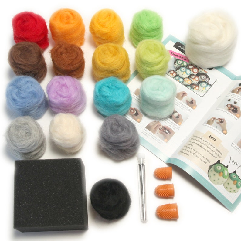 Needle Felting Starter Kit by Woolbuddy DIY Felt Kit Etsy