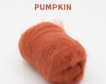 Corriedale Wool Pumpkin – Premium Wool Roving for Needle Felting & Crafts | Woolbuddy