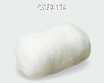 Corriedale Wool White – Premium Natural Wool Roving for Needle Felting & Crafts | Woolbuddy