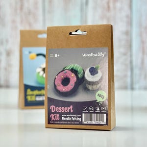 Dessert Needle Felting Kit, Needle Felting Kit for Beginners, Felted Dessert, DIY Craft Kit, Wool Felting Kit, Christmas Gift