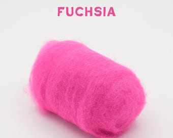 Corriedale Wool Fuchsia – Premium Wool Roving for Needle Felting & Crafts | Woolbuddy