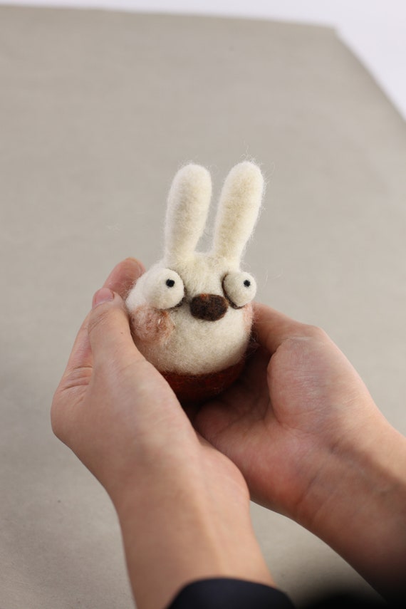 Needle Felting Kit Beginner Cute Felted Animal Rabbit Bunny - Etsy Needle Felting Kit Beginner Cute Felted Animal Rabbit Bunny - Etsy