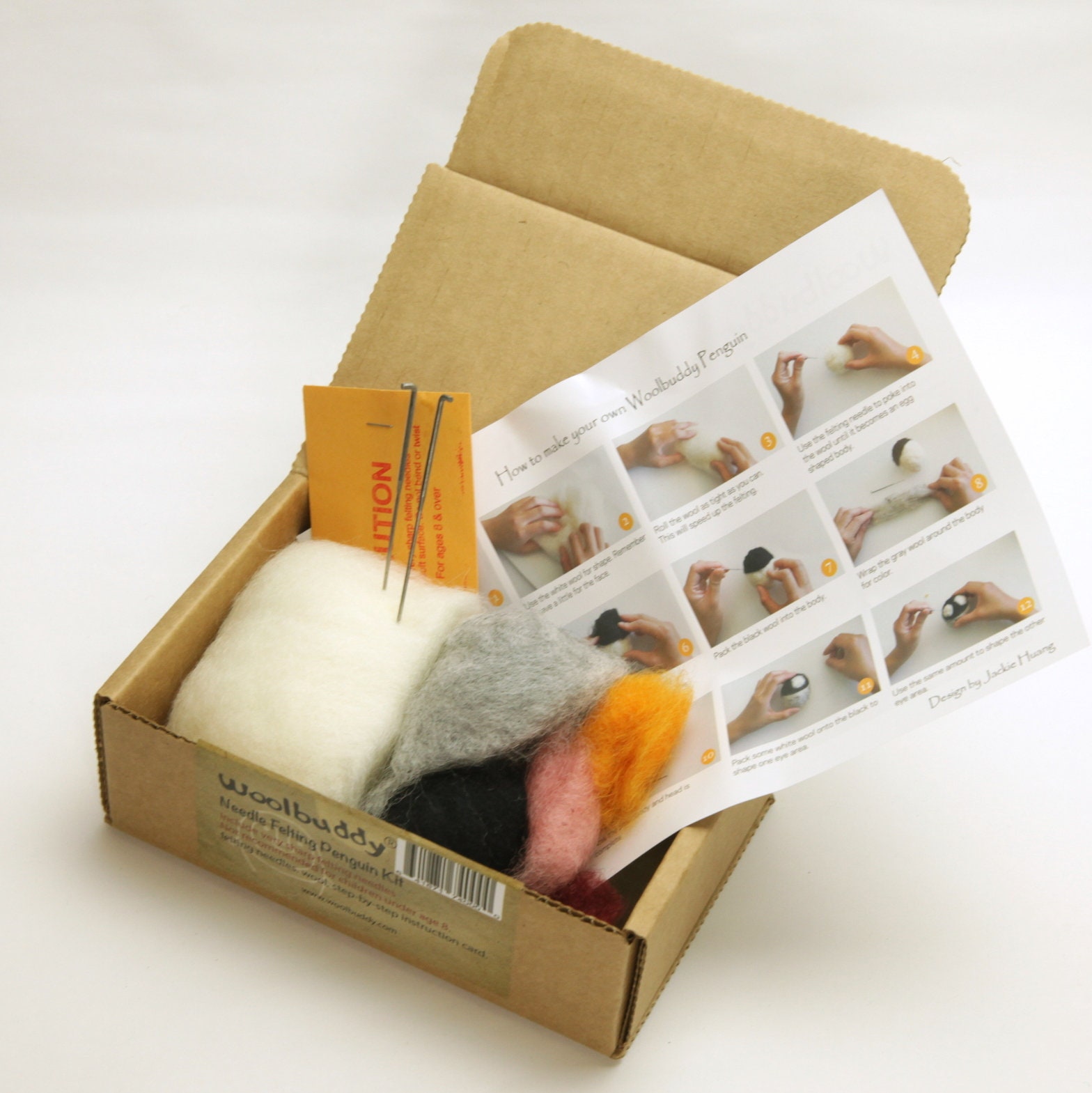 Needle Felting Kit Box, Felting Bundle Box, Needle Felting Starter Kit,  Wool Felting Craft Kit, Beginners Felting Gift Set Box, Hobby Gift 