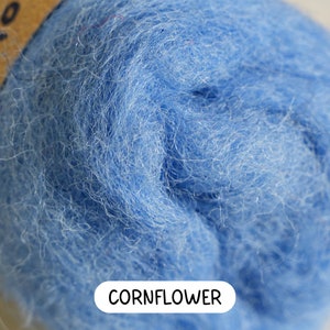 1 oz Corriedale Wool - Blue Variations, New Zealand Sheep Wool, Wool Roving, Wool for Needle Felting, Felting Supplies, Premium Wool Supply
