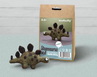 Stegosaurus Needle Felting Kit – DIY Dinosaur Craft Gift