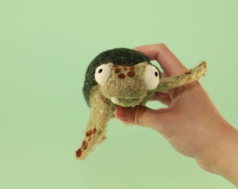 Sea Turtle Needle Felting Kit For Beginners, Sea Turtle DIY Craft Kit, Wool Felting Kit For Kids, Felt Sea Turtle, Felting Animal Kit,Turtle