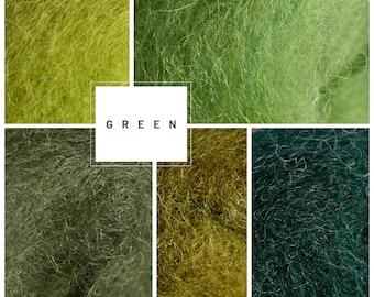 Green Corriedale Wool Roving, Felting Fiber (8 oz)